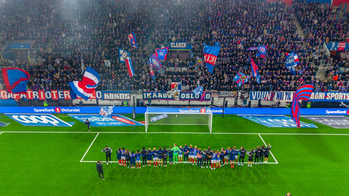 Intility Arena under Vålerenga - Brann 18/10-26. Foto: Jan-Petter Dahl/TV 2.