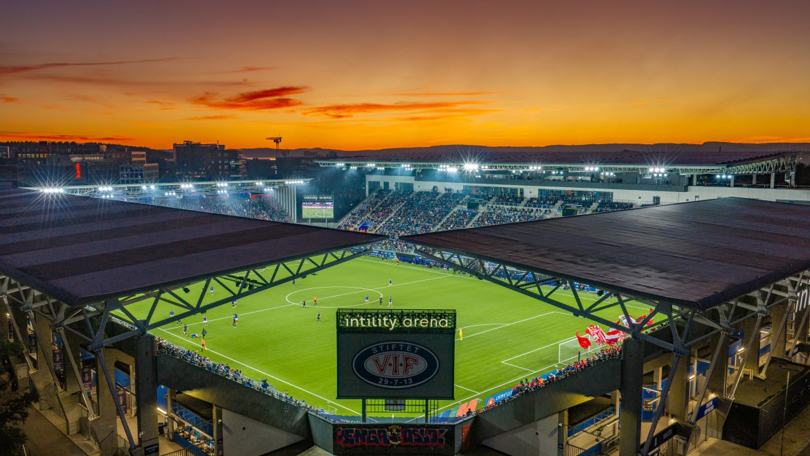 Intility Arena under Vålerenga - Brann 18/10-26. Foto: Jan-Petter Dahl/TV 2.