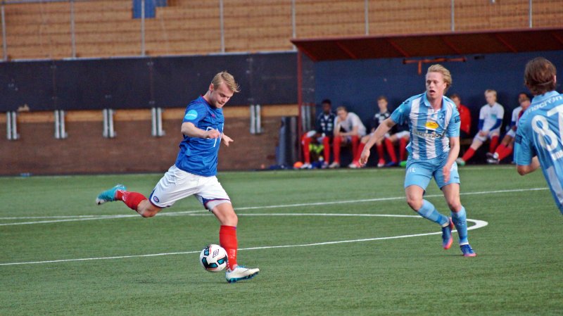 Stengel med frisparkscoring i oppgjøret mot Follo (Foto: Kenneth Berger)