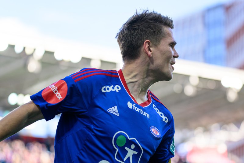 Vidar Örn Kjartansson scora to på fire minutter i søndagens 2-1-seier (Foto: Morten Mitchell Larød / SPORTFOTO)