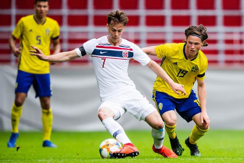 Felix Horn Myhre of Norway and Max Svensson of Swe