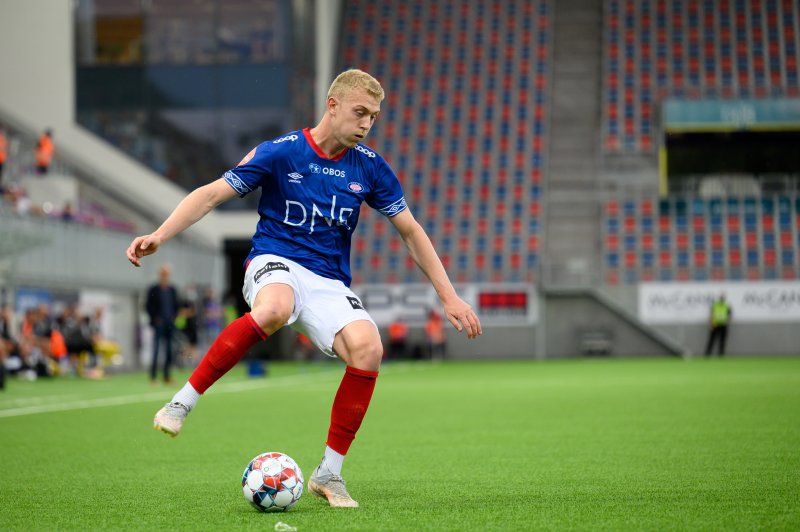 Henrik Bjørdal scora sitt andre mål i 2021 i oppgjøret mot Tromsø (Foto: Morten Mitchell Larød / SPORTFOTO)