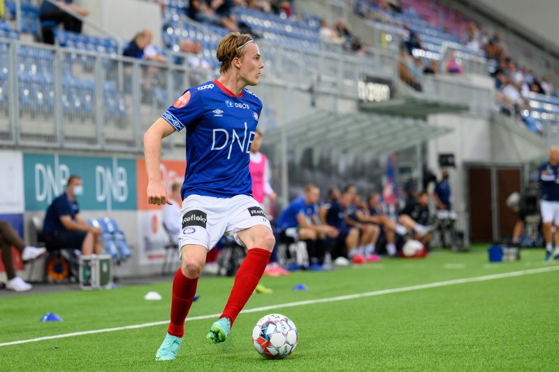 Christensen sto bak Vålerengas store sjanse før pause. Her fra en tidligere kamp på Intility Arena (Foto: Morten Mitchell Larød / SPORTFOTO)