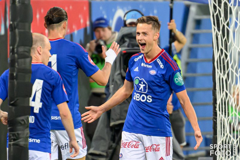 Udahl feirer scoring mot Aalesund sist, og kunne feire nok en nettkjenning mot Hamkam (Foto: Morten Mitchell Larød / SPORTFOTO)