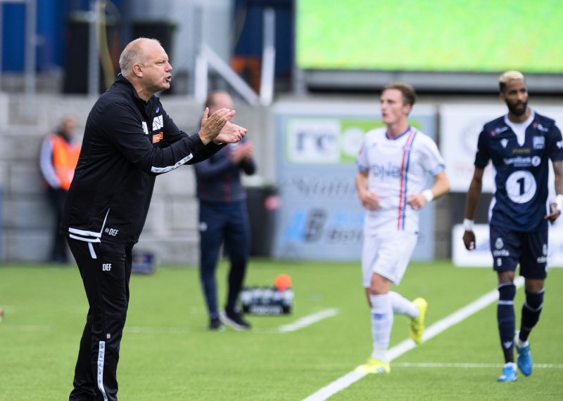 Dag-Eilev Fagermo var fornøyd med det han så av sine gutter i førsteomgang (Foto: Ned Alley / NTB scanpix)