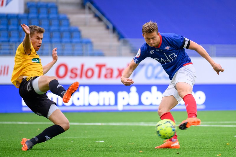 Brage Skaret stanget Vålerenga i ledelsen i byderbyet. Her fra en tidligere kamp mot Moss (Foto: Morten Mitchell Larød / SPORTFOTO)