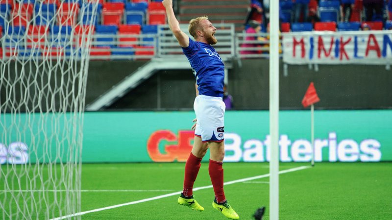 Henrik Kjelsrud Johansen satte inn Vålerengas første mål på Fosshaugane Campus (Foto Digitalsport)
